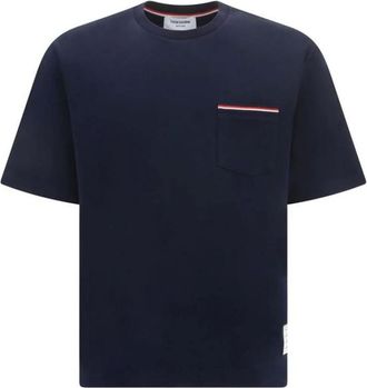 Thom Browne Heren, Tops, Blauw, Maat: XL Katoen