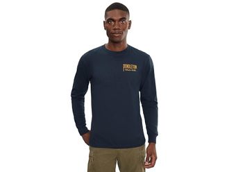 Pendleton Original Western Graphic Long Sleeve Mens T Shirt Navy Blazer/Gold : 2XL