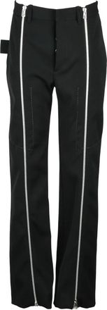 Bottega Veneta Elegante broek van wolmix met rechte pijpen - Dames - Straight fit broeken - Zwart - S - Wol - Broeken