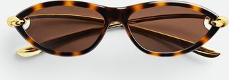 Bottega Veneta Occhiali Da Sole Cat-eye Knot - Bottega Veneta