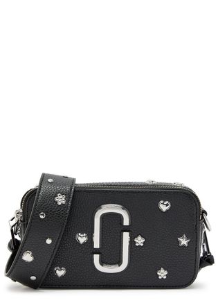 Marc Jacobs The Snapshot Studded Grained Leather Cross-body bag - Black - One Size