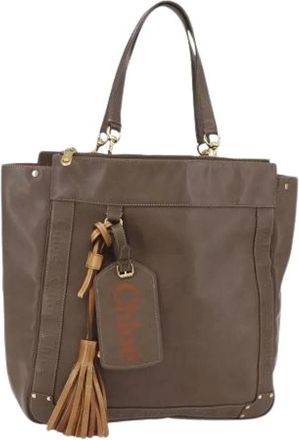 Chlo&eacute; Pre-owned Tote Bags, female, Brown, Size: ONE SIZE Pre-owned Tote Bag