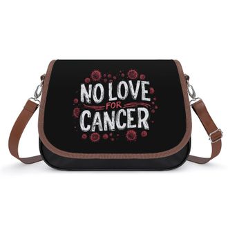 Generic No Love for Cancer Fashion Womens Crossbody Bags Novelty Handbag Shoulder Bag Purse