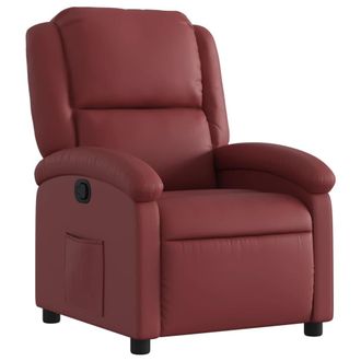 vidaXL Vidaxl - Sill&oacute;n Reclinable De Cuero Sint&eacute;tico Rojo Tinto