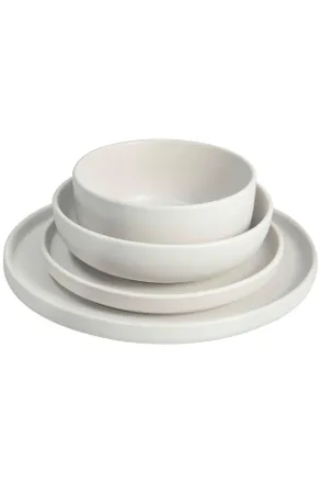 Novel Tafelservice, Weiß, Keramik, 24-teilig, Lfgb, robust, Geschirr, Geschirrsets, Tafelservice