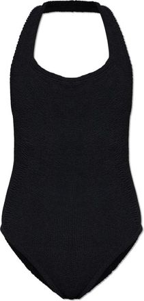 Hunza G Sandy One-piece Zwempak - Dames - Badpakken - Zwart - ONE Size - Tweed - Badmode