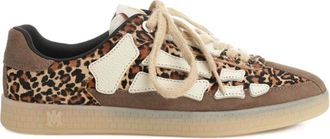 Amiri Schoenen, Heren, Bruin, 41 EU, Leer, Animalier Pacific Bones Suede Sneakers