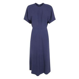 Victoria Beckham Dames, Jurken, Blauw, Maat: XS Leer