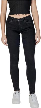 Guess Jeans, Dames, Zwart, W27 L32, Katoen, Zwarte High-Rise Rits Jeans voor Vrouwen