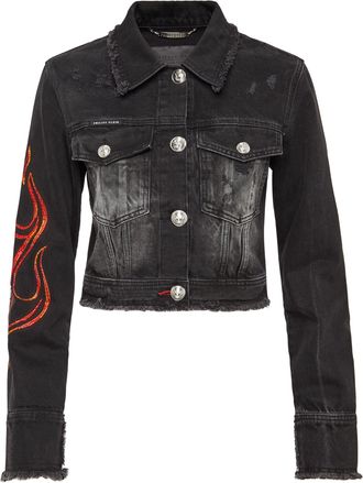 Philipp Plein Denim Jacket Flame