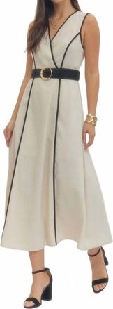 Entro Midi Edge Dress In White
