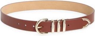 Cole Haan Beveled Buckle Belt in Burgundy at Nordstrom Rack, Size X-Large