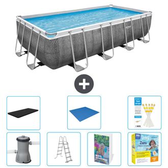 Bestway Piscina Bestway Power Steel Rectangular - 488x244x122 Cm - 8-piezas S546