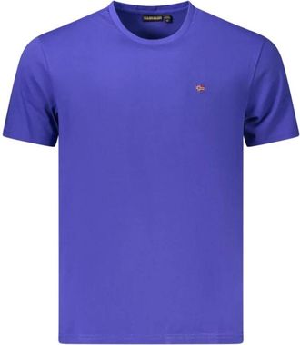 Napapijri Cotton T-Shirt - Heren - T-shirts - Blauw - L - Katoen - Tops