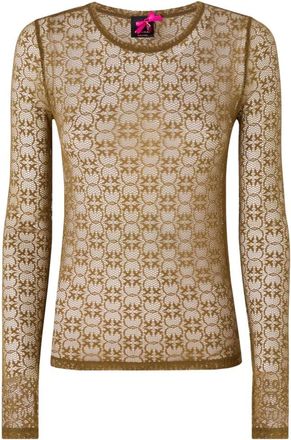 Pinko T-Shirts - Dames - Longsleeves - Groen - S - Tops