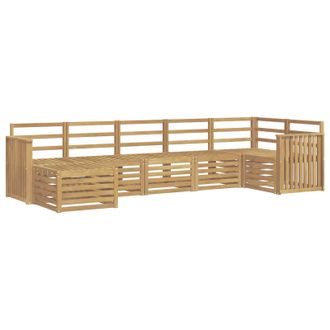 vidaXL Conjunto De Sof&aacute;s De Exterior 7 Pcs Blanco Vidaxl