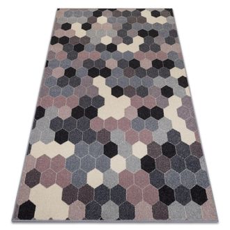 RugsX Rugsx - Alfombra Heos 78537 Hex&aacute;gono Gris/rosa/crema Beige 160x220 Cm