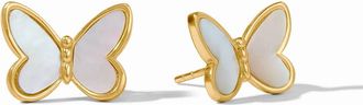 Julie Vos Womens Papillon Stud Earrings In Gold/ Mother Of Pearl