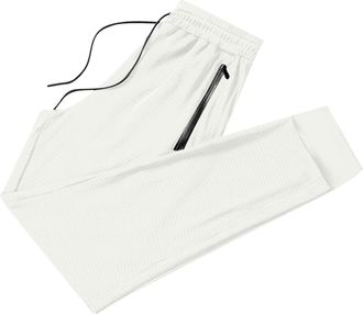 Generic Cocila Unisex Athletic Pants Mens Breathable Sweatpants Joggers Ice Running Gym Hiking Trousers with Big N Tall (White, XXXL) Linen Men Smart Casual O