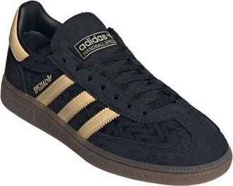 adidas Handball Spezial Sneaker in Core Black/Orange Tint/Gum5 at Nordstrom, Size 10.5