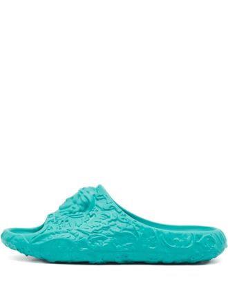Versace baroque medusa head slides - Blue