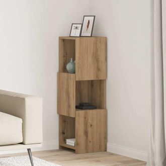 vidaXL vidaXL Mobile angolare Rovere artigianale 30,5x30x95cm