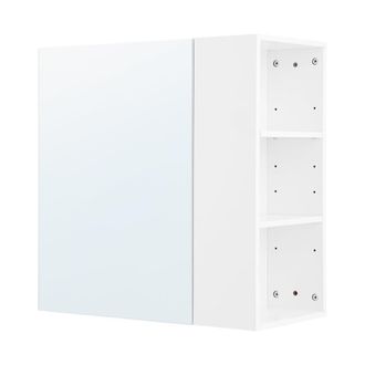 SoBuy Armario colgante para ba&ntilde;o con espejo blanco