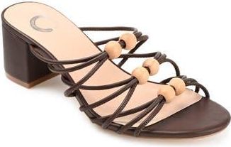 Journee Collection Kennadi Block Heel Sandal in Brown at Nordstrom Rack, Size 7.5