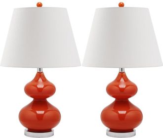 Safavieh Eva 24In Double Gourd Glass Lamp