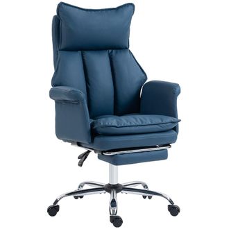 HOMCOM Silla de oficina 69x65x116 cm azul
