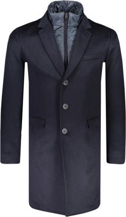 Herno Kasjmierjas met binnenkant van dons - Heren - Mantel - Blauw - XS - Kasjmier - Jassen