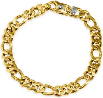 Pompeii3 Mens Figaro Link 14k Gold (34gram) or Platinum (54gram) 8.5mm Bracelet 8.25