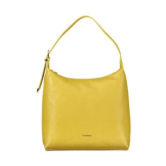 Coccinelle Groene leren handtas met verstelbare schouderband - Dames - Schoudertassen - Geel - ONE Size - Tassen