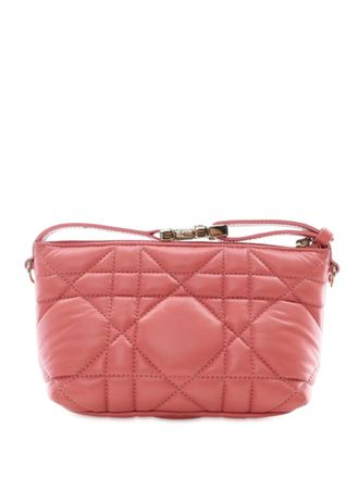 Dior 2022 Small Calfskin Macrocannage Diortravel Nomad Pouch handbag - women - Calf Leather - One Size - Pink