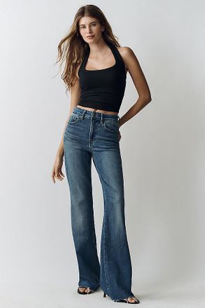 Good American Good Legs Mid-Rise Flare Jeans