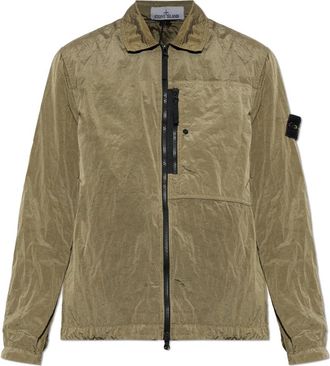 Stone Island Jas met logopatch - Heren - Zomerjassen - Groen - M - Jassen