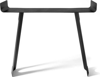 Arti e Mestieri Consolle Tibet 110x35x85 cm in ferro verniciato nero Design minimal curvo traforato Arredo ingresso moderno Made in Italy Nero