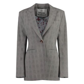 Vivienne Westwood Blazers, female, Gray, XS, Prince of Wales Checked Jacket