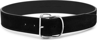 Toteme Swirl Suede Belt - Black - 70 (UK6/ XS)