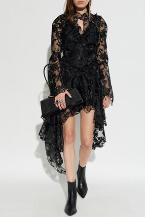 Alexander McQueen Asymmetrical Dress, Womens, Black