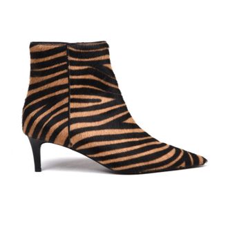 Baldinini Zebra-print Enkellaars - Dames - Schoenen - Bruin - Maat: 38 EU Leer