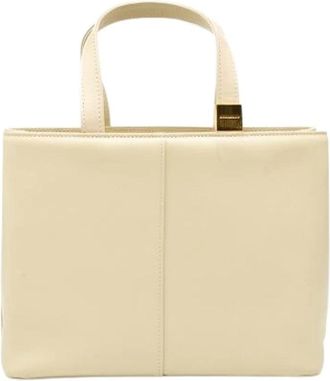 Burberry Pre-owned Handbags, female, Beige, Size: ONE SIZE Pre-owned Leather Handbag