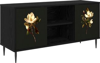 vidaXL Mueble De Tv Bremen 102 X 33 X 51 Cm Roble Negro Vidaxl