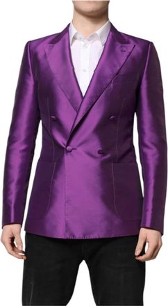 Dolce & Gabbana Formal Blazer Suit - Heren - Blazers - Paars - M - Polyester - Jassen