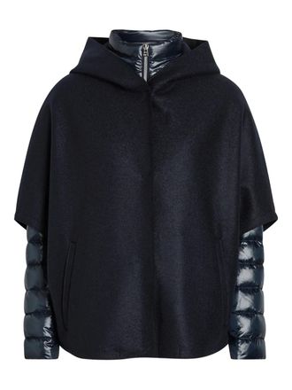 Herno hooded sleeve detail jacket - Blu