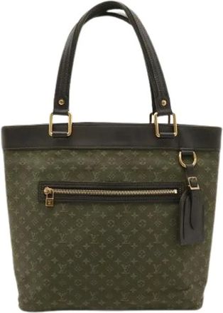 Louis Vuitton Pre-owned Tote Bags, female, Green, Size: ONE SIZE Pre-owned Canvas Tote Bag
