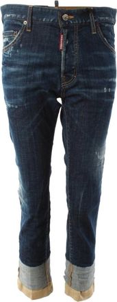 Dsquared2 Mens Cool Guy Cropped Dark Blue Denim Pants Cotton - Size 34 (Waist)