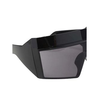 Rick Owens RG0000017 Rectangular Acetate Sunglasses - Black