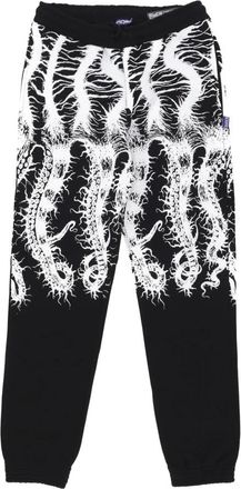 Octopus Zwarte Fleece Trainingsbroek - Heren - Sweatpants - Zwart - XL - Katoen - Broeken