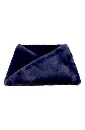 La Fiorentina Faux Fur Infinity Scarf in Navy at Nordstrom Rack